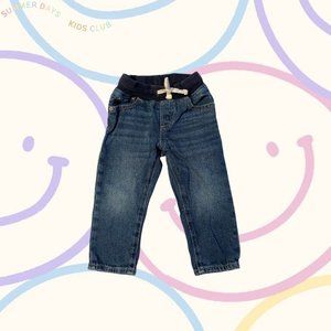 baby gap 2 years (2T) slim pull on jeans dark wash with adjustable waist